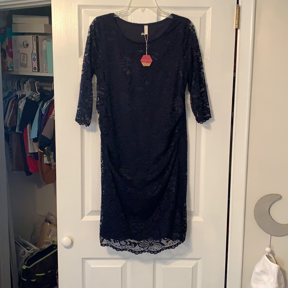 NWT Pink Blush Maternity Lace dress